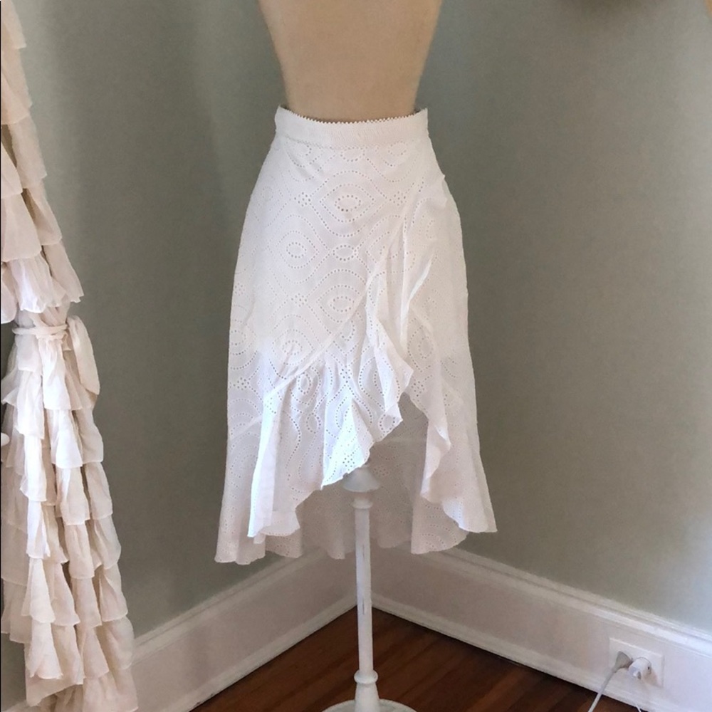 Eyelet summer skirt